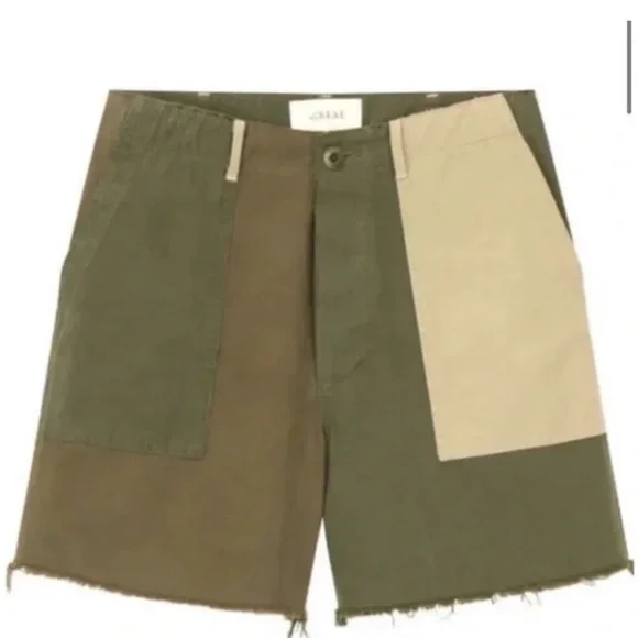 THE GREAT. The Vintage Army Short in Patchwork sz 28 NWT - Picture 10 of 11